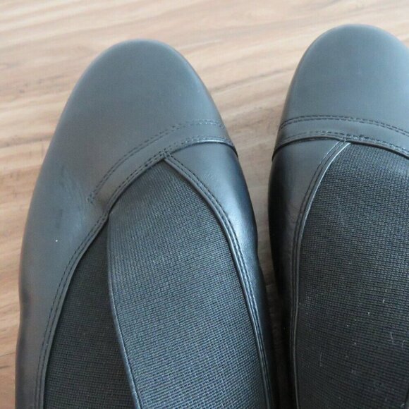 ZIERA WORK BASICS Black Leather Slip on Comfort Shoes Minimalist Office Sz 10.5 - Picture 9 of 15